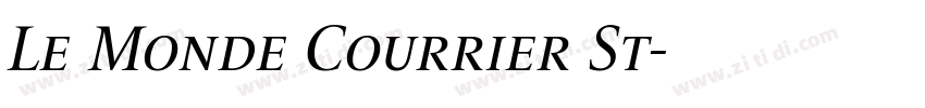 Le Monde Courrier St字体转换